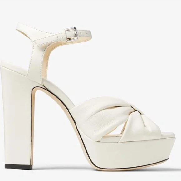 Jimmy Choo Heloise Platform Sandals – Size 37 – Worn Once – PERFECT Bridal Shoe - Picture 11 of 13